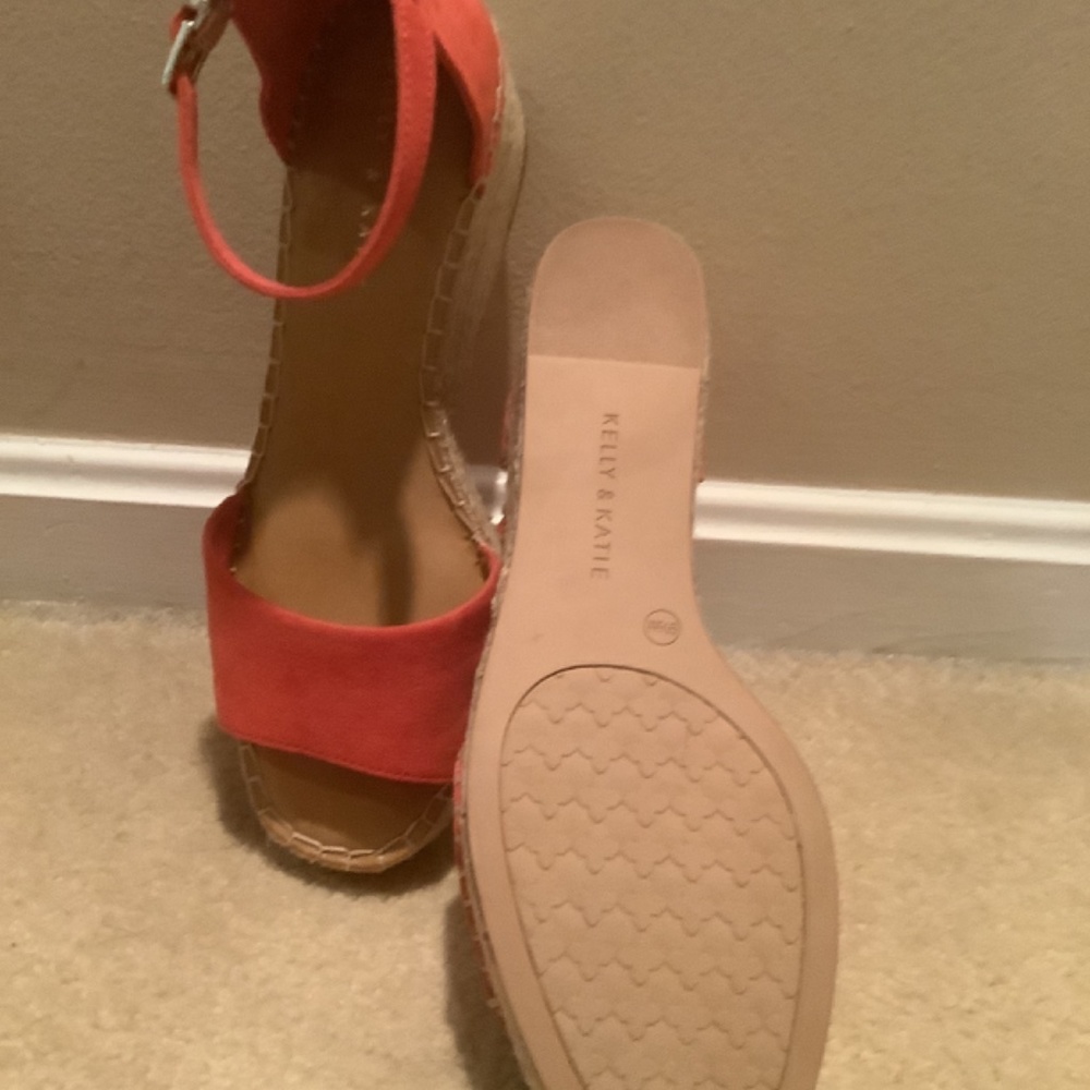 Kelly and Katie Orange Wedge Espadrille - Picture 2 of 3